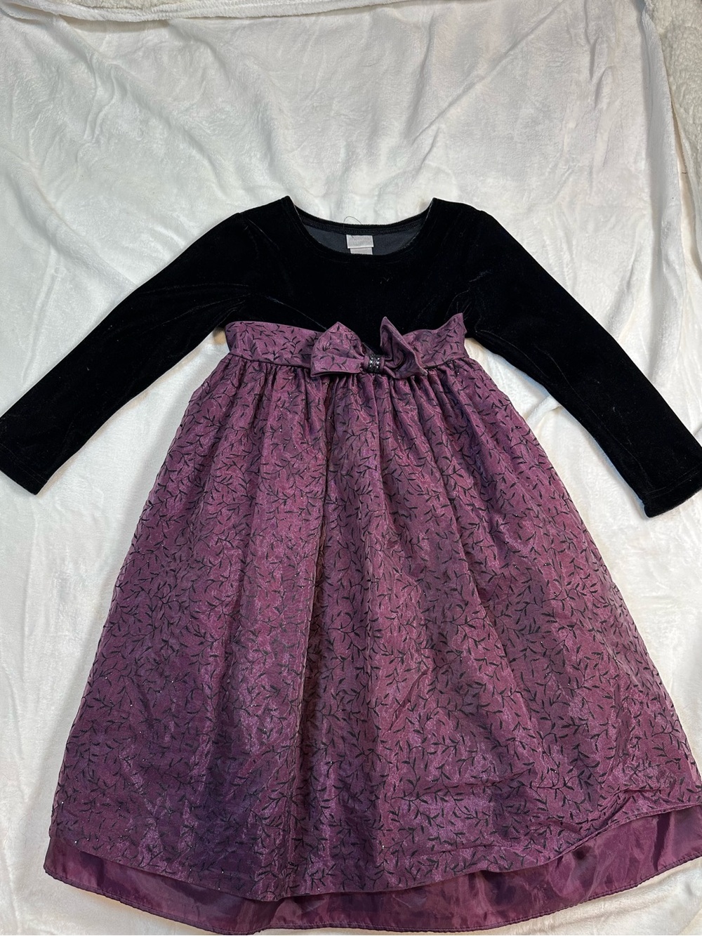 Girls Purple and Black dress